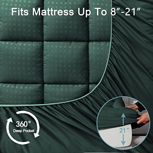 HYLEORY Twin XL Mattress Pad Quilted Fitted Mattress Protector Cooling Pillow - Image 5