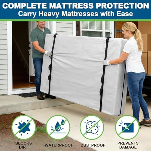 TICONN Mattress Bags for Moving, Heavy Duty Mattress Cover Storage Bag - Image 4