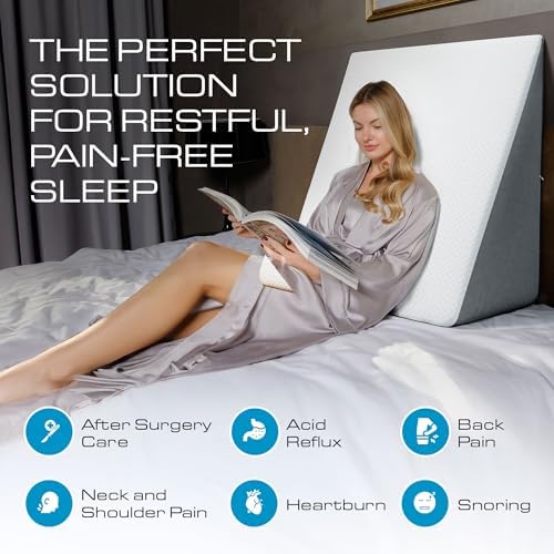 Kolbs Extra Wide Bed Wedge Pillow | Super Large | Memory Foam Top and Jacquard - Image 5