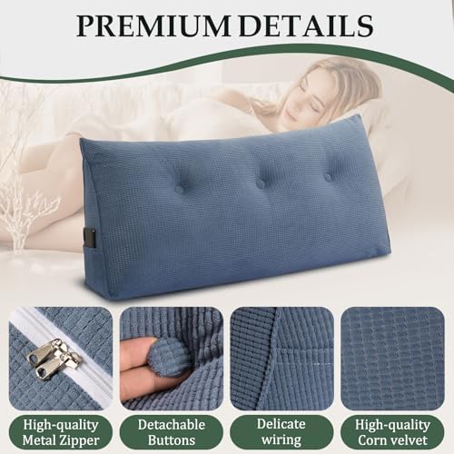 Headboard Pillow Twin, Wall Backrest Wedge Pillow Headboard - Image 4
