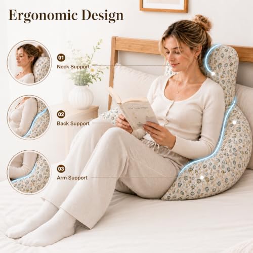 Large Reading Pillow, Back Pillow - Image 3