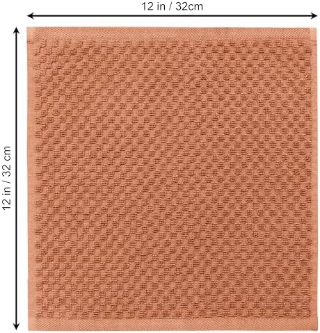 COTTON CRAFT Euro Spa Waffle Wash Cloth - Set of 12 Mocha Washcloth - Image 3