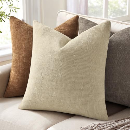 decorUhome Chenille Decorative Throw Pillow Covers 22x22 Set of 2 - Image 4