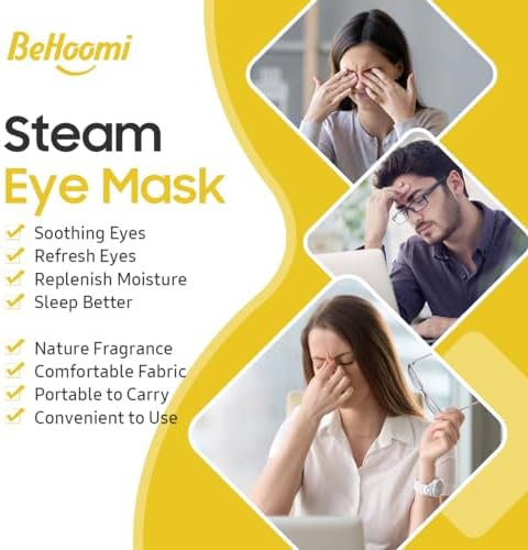 BeHoomi 20 Packs Steam Eye Mask, Heated Eye Mask Warm Compress - Image 3