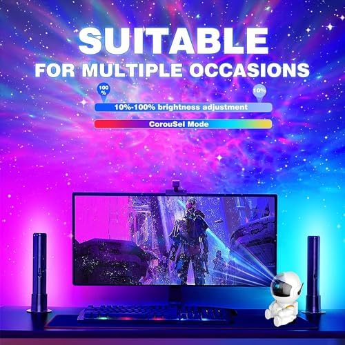 YXQUA Astronaut Galaxy Star Projector, Night Light for Kids, Original White - Image 4
