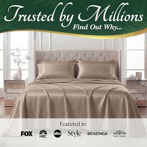 DECOLURE 100% Viscose Derived from Bamboo Sheets King Size, Luxury 6 Pc Set - Image 5