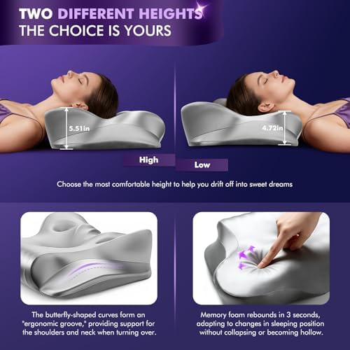 Dayme Memory Foam Pillows for Neck Support – Cooling Neck Pillow - Image 4