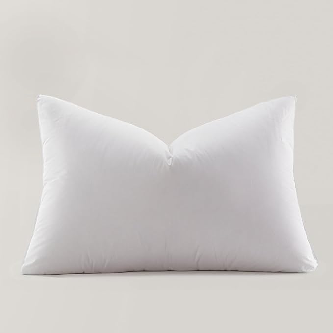 Globon Ultra Soft Down Pillow Standard Size, All Down Filled Bed Pillow for Sleeping, 100% Cotton Shell 500 Thread Count 700 Fill Power, Soft Hotel Collection Down Feather Pillow 20" x 26" 1 Pack