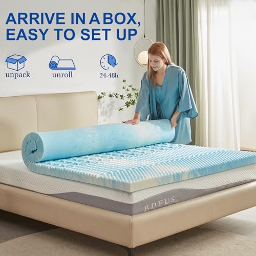 SINWEEK 5-Zone Memory Foam Mattress Topper, 2 Inch Twin - Image 5
