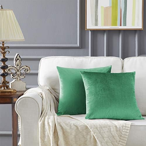 GIGIZAZA Decorative Throw Pillow Covers 20 x 20, Mint Turquoise Sofa Pillow - Image 2