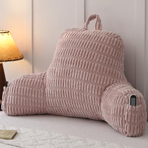 Corduroy Reading Pillow for Sitting in Bed, Large Backrest Bed Pillow - Image 4