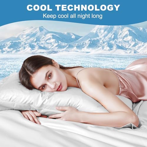 Cooling Pillow Cases Set of 2, Queen Size Cool Pillowcases - Image 2