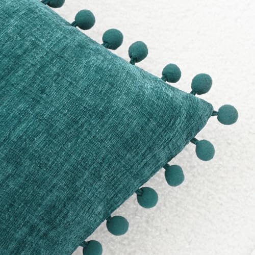 CaliTime Decorative Couch Throw Pillow Covers 22 X 22 Inches Teal - Image 3