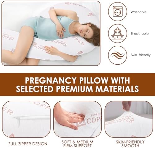 Body Pillow for Adults, Swan Bed Pillow Insert for Sleeping, 49 In - Image 6