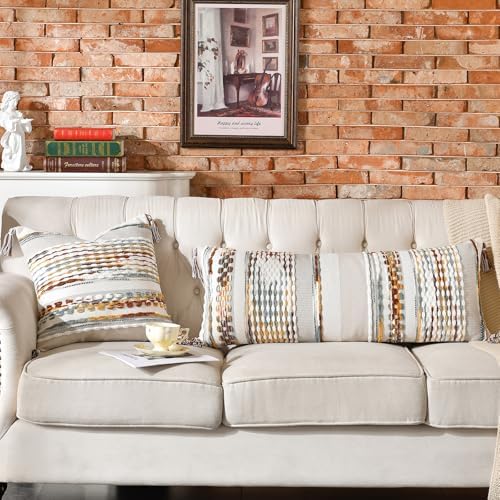 AmHoo Chenille Striped Textured Boho Throw Pillow Covers Aesthetic - Image 6