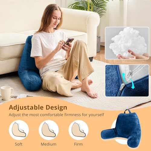 Sasttie Reading Pillow for Bed, Back Pillow for Sitting Up - Image 3