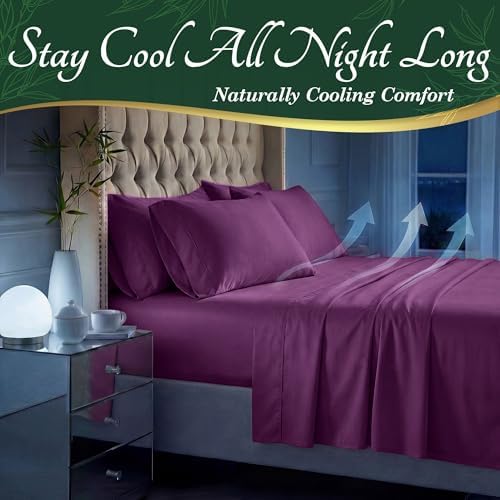 DECOLURE 100% Viscose Derived from Bamboo Sheets Twin Size, Luxury 4 Pc Set - Image 3