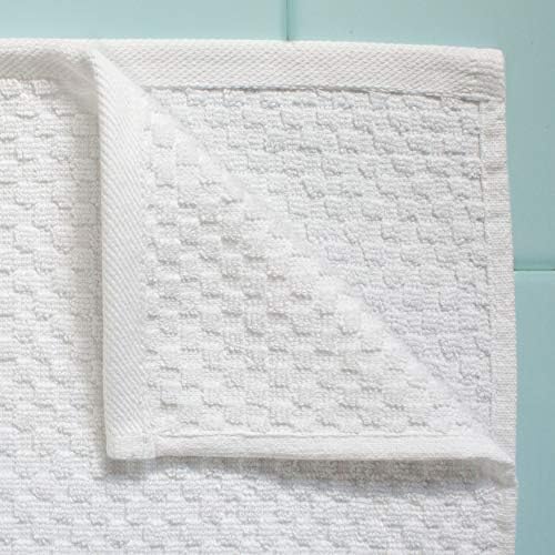 COTTON CRAFT Euro Spa Waffle Weave Bath Towels - Set of 4 White Towels - Image 3