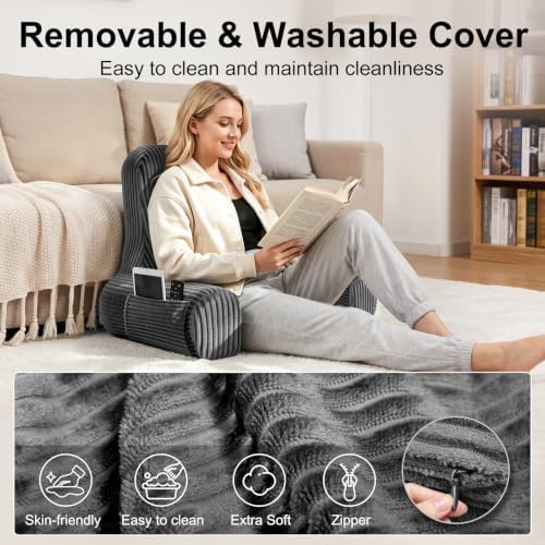 Reading Pillow for Bed Sitting Up, Back Support Pillow - Image 6