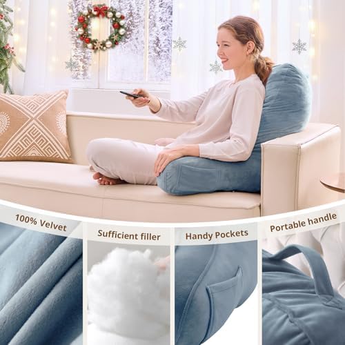 Sasttie Reading Pillow for Bed, Back Pillow for Sitting Up - Image 5