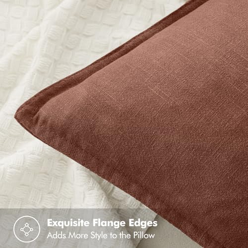 MIULEE Decorative Linen Pillow Covers 18x18 Inch Autumn Glaze - Image 2