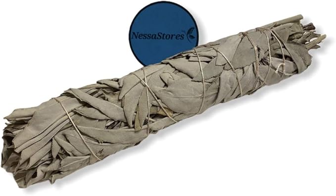 NESSASTORES - California White Sage Smudge Stick Incense 8"-9" Bundle #JC-010 (1 pcs)