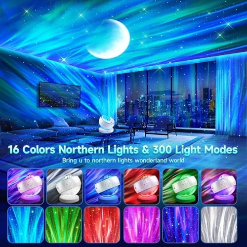 Galaxy Projector Sound Machine Aurora Night Light Projector - Image 2