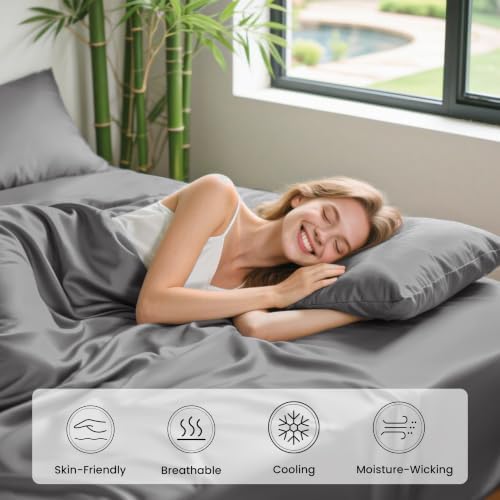 Love's cabin 4 Piece King Size Sheet Set, 100% Rayon Derived from Bamboo - Image 5