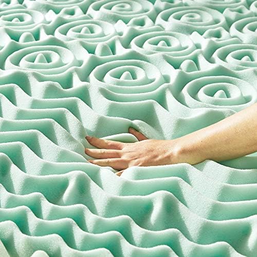 Mellow 1.5 Inch 5-Zone Memory Foam Mattress Topper, Calming Aloe Infusion - Image 3