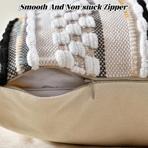 AmHoo Chenille Striped Textured Boho Throw Pillow Covers Aesthetic - Image 3