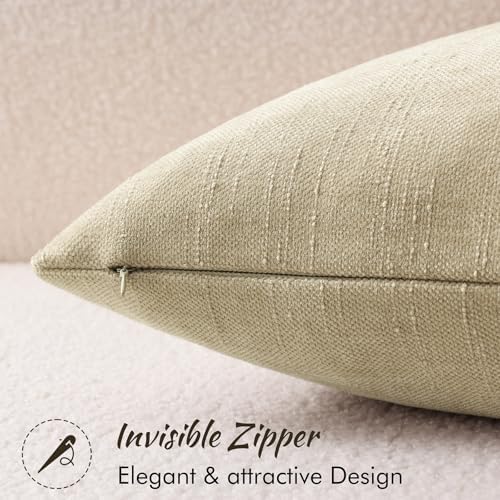 decorUhome Chenille Decorative Throw Pillow Covers 22x22 Set of 2 - Image 3