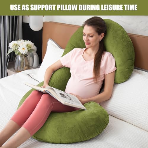 1 MIDDLE ONE Pregnancy Pillow, C Shaped Full Body Pregnant Women Sleeping Pillow - Image 5