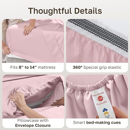 California Design Den Organic Cotton Twin Size Bed Sheet Set - Image 4