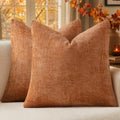 MIULEE Fall Decorative Orange Couch Throw Pillow Covers 18x18 Inch 2 Pack by MIULEE