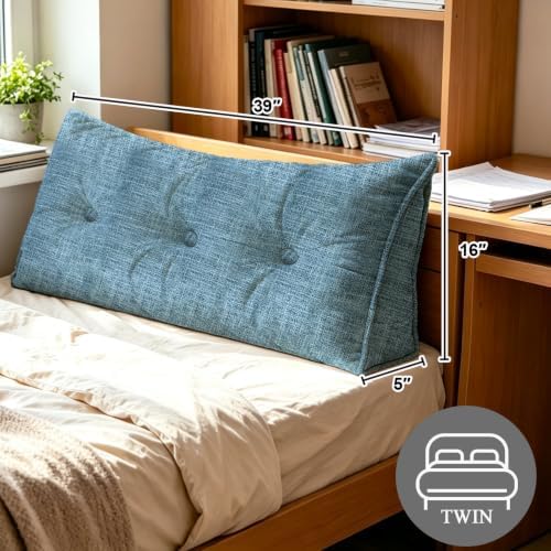 Headboard Pillow Twin Size, Triangle Wedge Pillow - Image 3
