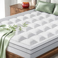 3 Inch King Mattress Topper Bamboo Viscose Thick Pillow Top Mattress Pad by Qocismile