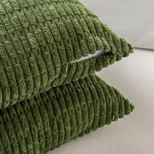 Fancy Homi Set of 4 Green Spring Decorative Throw Pillow Covers 12x12 Inch - Image 3