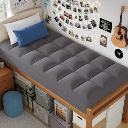 ELEMUSE Twin XL Grey Mattress Topper by ELEMUSE