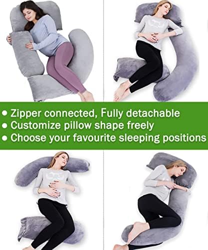 60in Full Body Pillow | Nursing, Maternity and Pregnancy Pillow | Extra Large U - Image 2