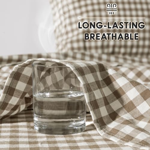 SONORO KATE 100% French Linen Queen Size Sheets Set, Natural Flax Bedding - Image 3