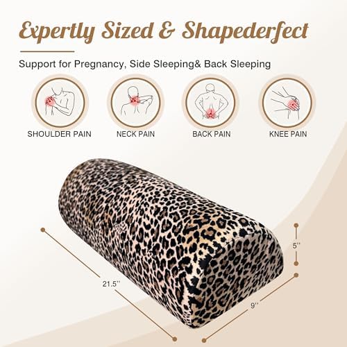 Knee Pillow for Back Sleeping – Half Moon Bolster Pillow for Under Knee While - Image 2