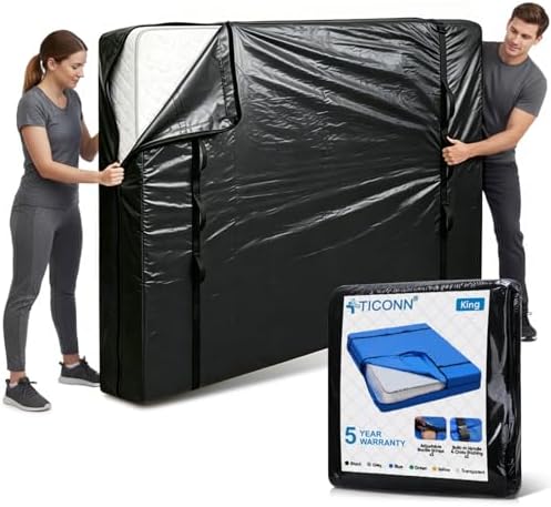 TICONN Mattress Bags for Moving, Heavy Duty Mattress Cover Storage Bag by TICONN