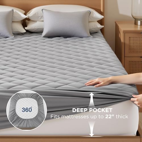 Bedsure King Mattress Protector, Quilted Waterproof Mattress Protector - Image 5