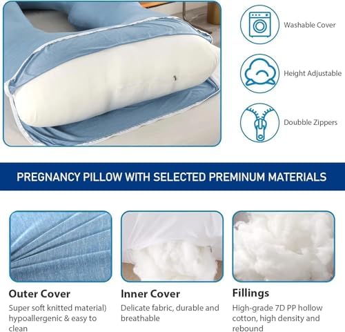 Pregnancy Pillows for Sleeping, U Shaped Full Body Maternity Pillow for - Image 5