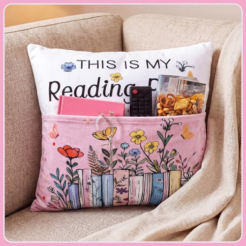 18 x 18 Inch This is My Reading Pillow Pocket Pillow - Image 5