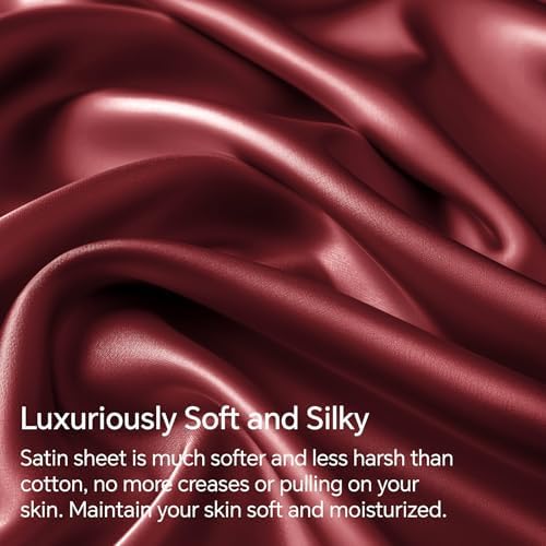 BEDELITE Satin Sheets Twin XL Size Bed Set, 3 Pieces - Image 3