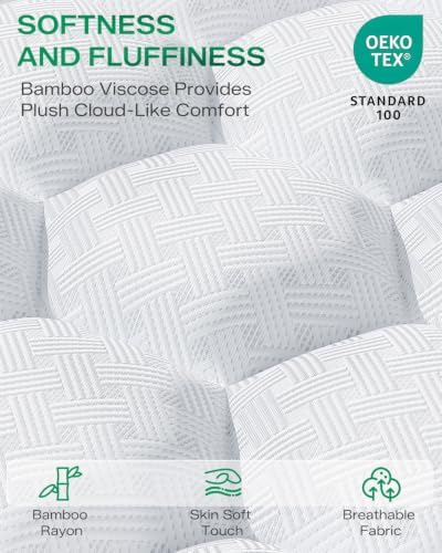 Dual Layer 4 Inch Twin Size Mattress Topper, Memory Foam Mattress Topper - Image 3