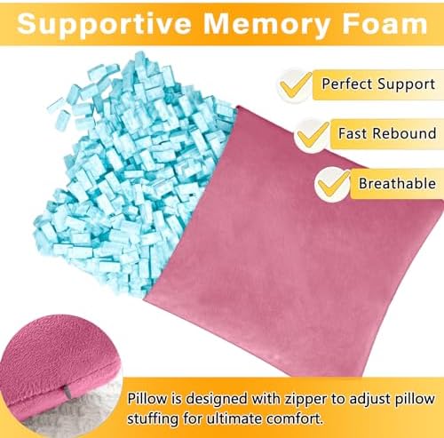 1 MIDDLE ONE 2 Pack Small Pillow, Memory Foam Mini Pillow 11 X 7 Inches - Image 2