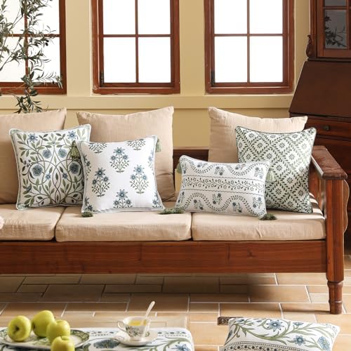 ISAENNE Designer Linen Throw Pillow Cover - Image 3