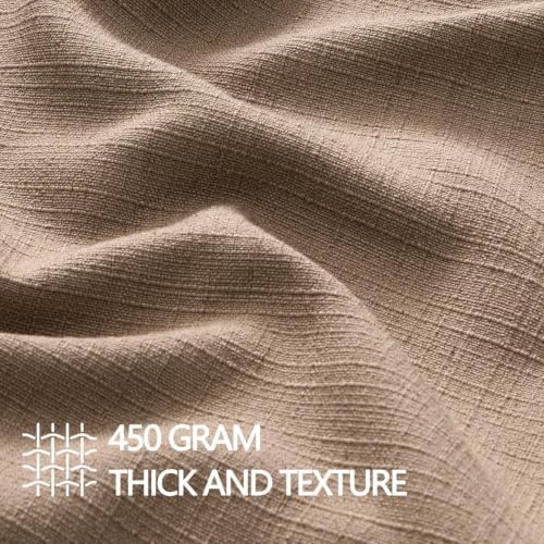 MIULEE Thick Textured Decorative Throw Pillow Covers 20x20 Inch Coco Brown - Image 2